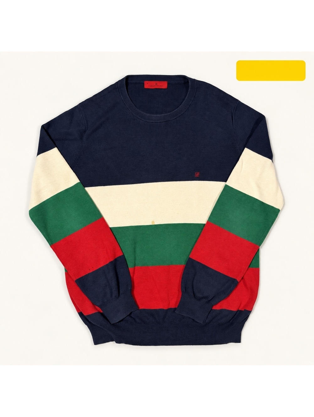 Carolina Herrera Colorblock Crewneck Knit Sweater